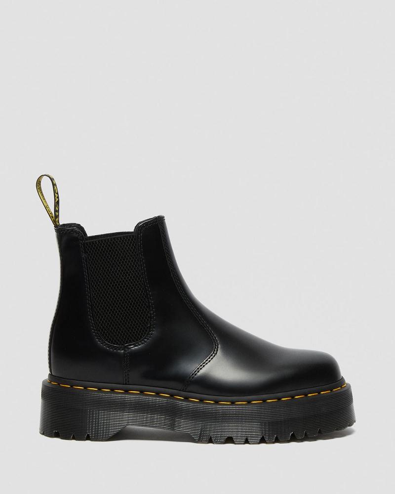 Botines Chelsea Dr Martens 2976 Polished Smooth Plataforma Hombre Negros | MX 320TCE